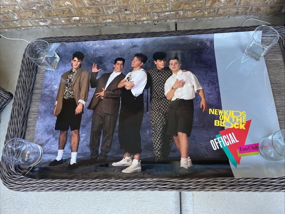 1989 New Kids on the Block Poster Fan Club NKOTB Boy Band 80s VTG